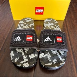 New Adidas Adilette Comfort X Lego Slides Navy Blue Rush Men 13 Women 14